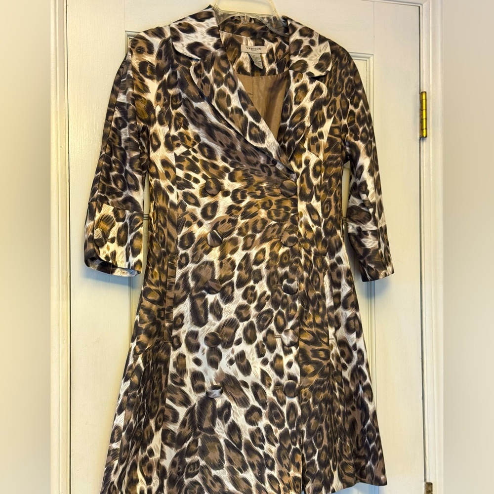 Vertigo Paris Animal Print Trench Coat